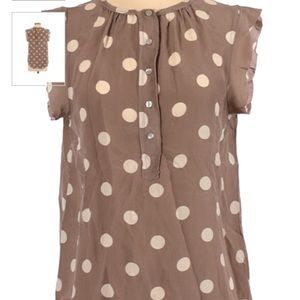 Madewell Broadway and Broome polka dot blouse